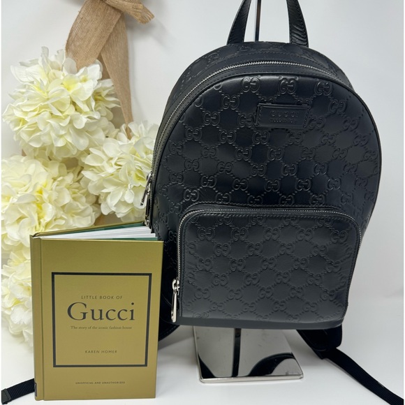 Gucci Handbags - 💯Authentic Gucci Black Supreme GG Monogram Mini Backpack